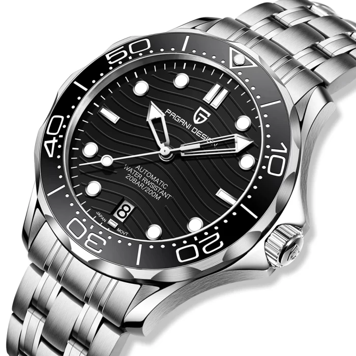 Full Black Steel Pagani Design Seamaster Pro Wave