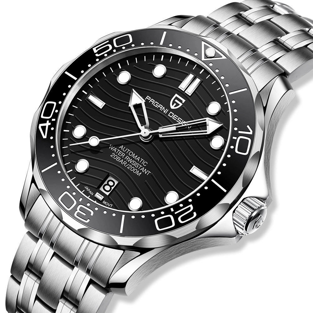 Full Black Steel Pagani Design Seamaster Pro Wave